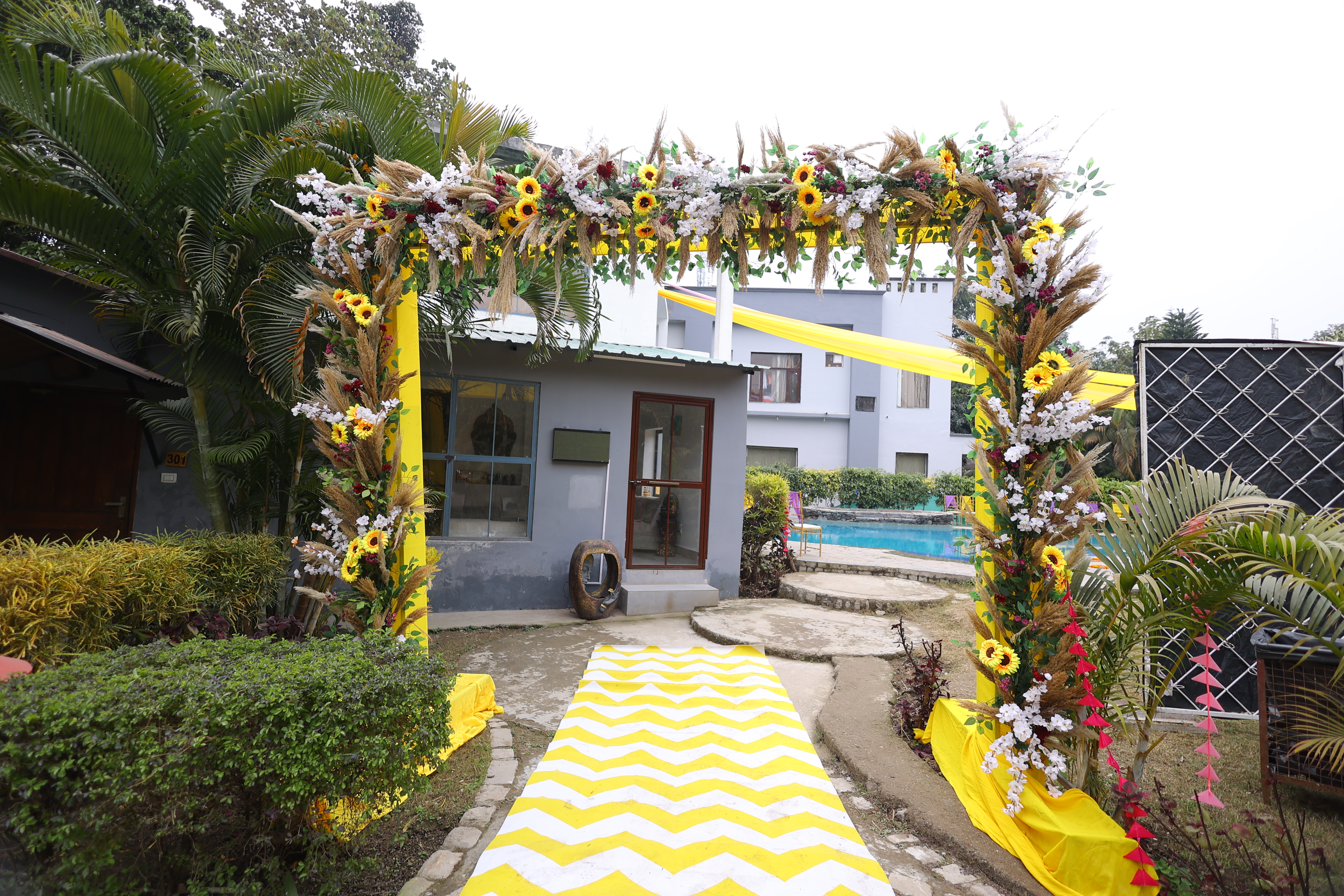 Haldi wedding photo at Corbett Wild Resort